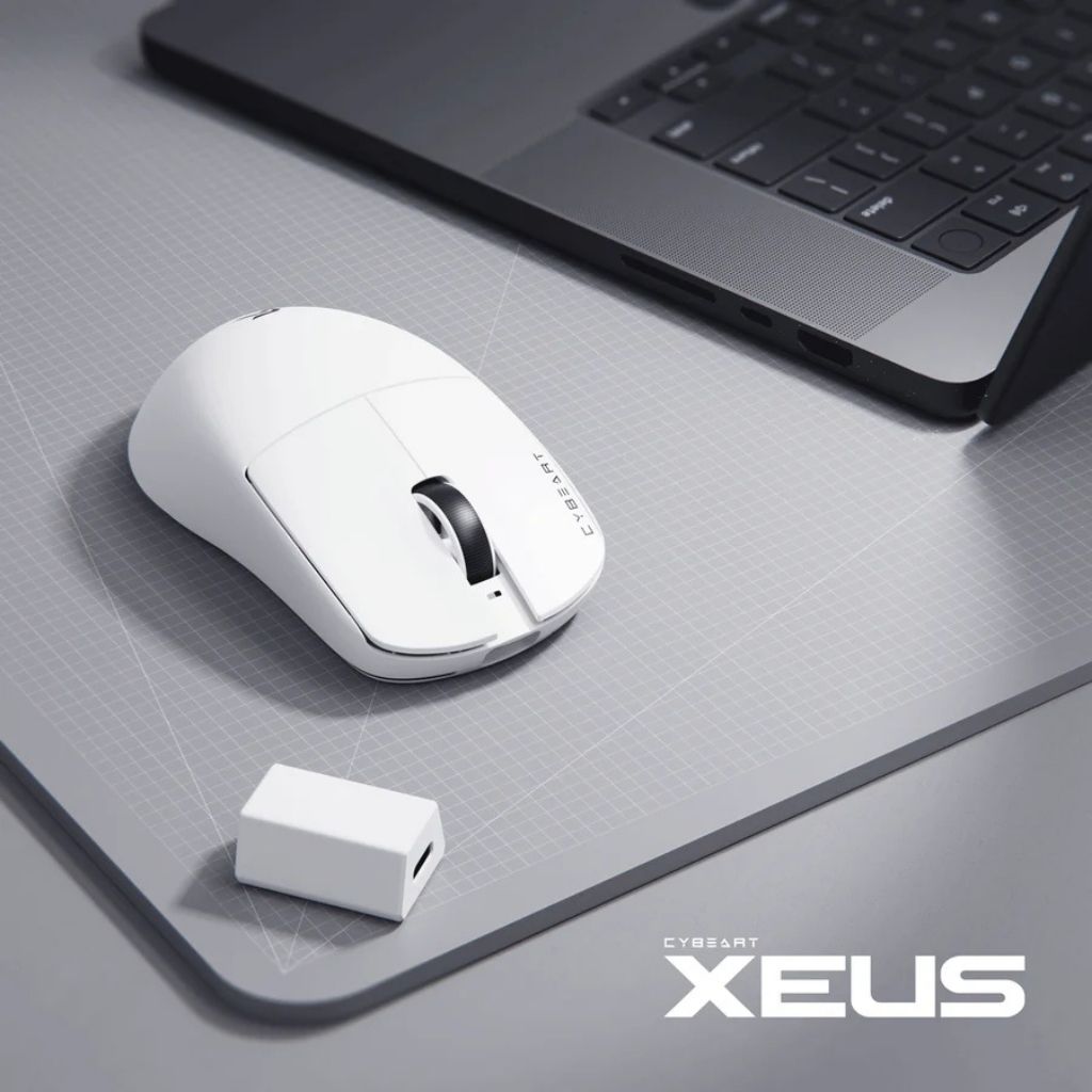 Cybeart Xeus - 8K Ultra-light Tri-Mode Wireless Gaming Mouse - White