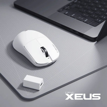 Cybeart Xeus - 8K Ultra-light Tri-Mode Wireless Gaming Mouse - White