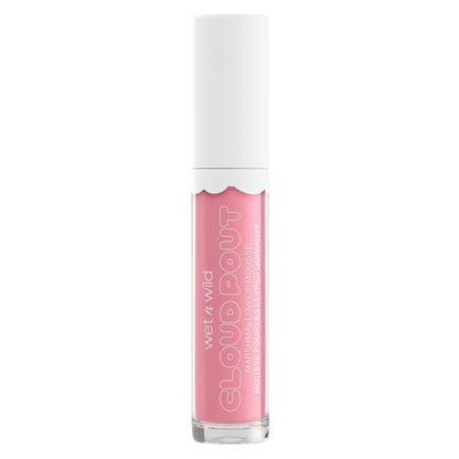 Pink lip gloss with 'Wet n Wild' branding on a white background