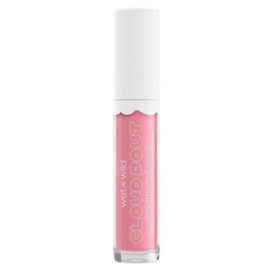 Pink lip gloss with 'Wet n Wild' branding on a white background