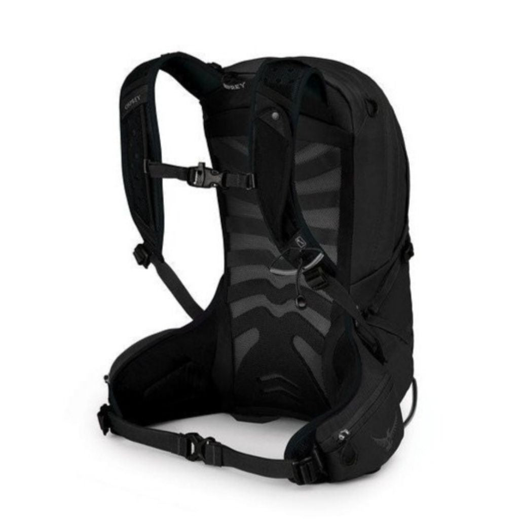 Black Osprey backpack on a white background