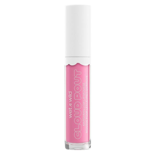 Pink lip gloss with 'wet n wild' branding on a white background