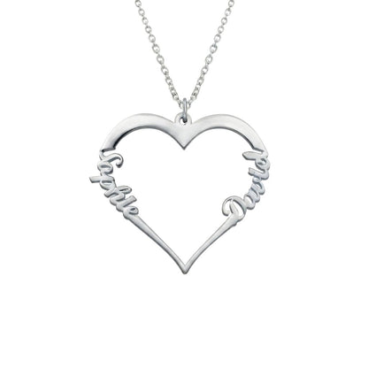 Double Name Heart Necklace