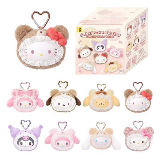 Top Toy Sanrio Fluffy Teddy Bear Plush Pendant Blind Box