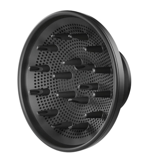 Black hair dryer diffuser on a white background