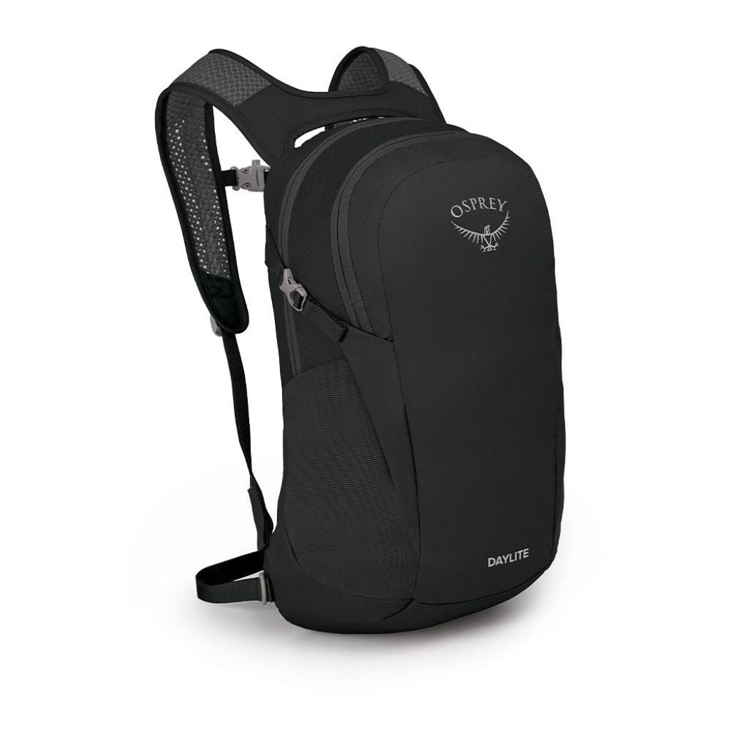 Black Osprey backpack on a white background