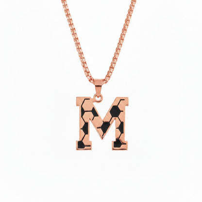 Personalised Soccer Initial Pendant Necklace
