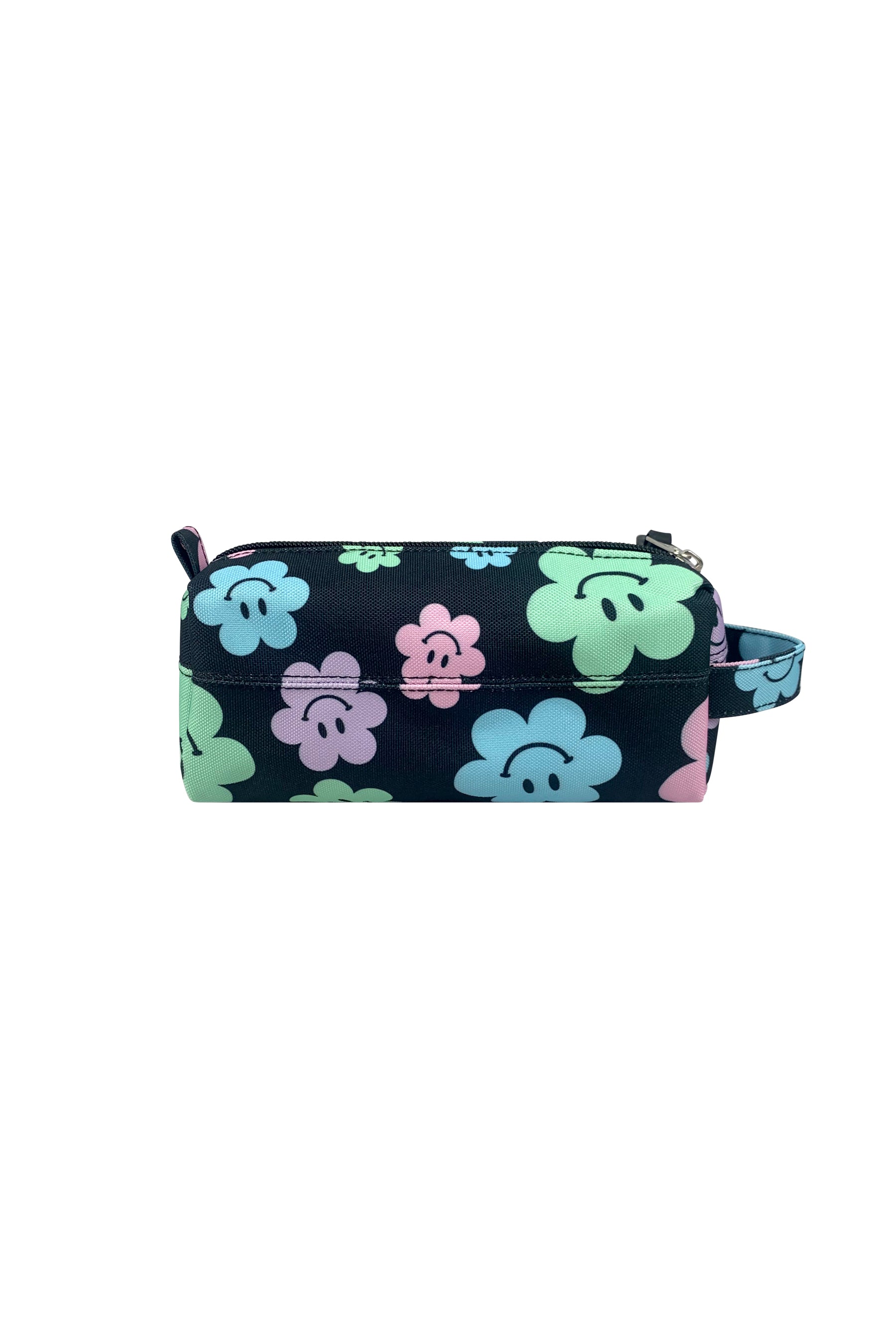 Black Happy Flowers Pencil Case