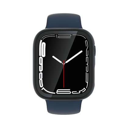 Smartwatch with a black strap on a white background