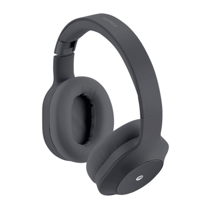 Gray headphones on a transparent background
