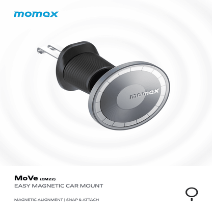 Momax MoVe magnetic car mount on a white background