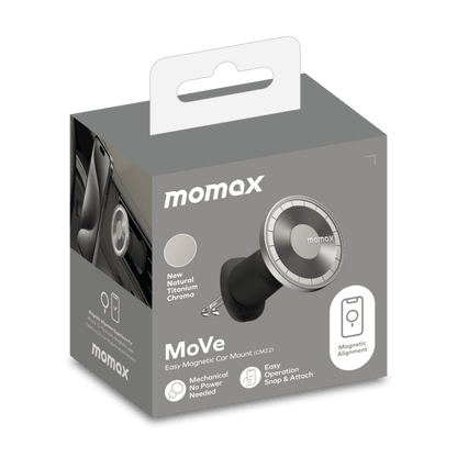 Momax MoVe magnetic car mount packaging on a white background