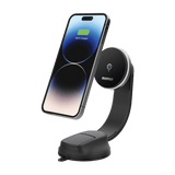 Q.Mag 15W Magnetic Wireless Charging Car Mount with Night Light – Black