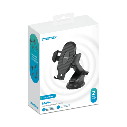 Momax car mount packaging on a white background