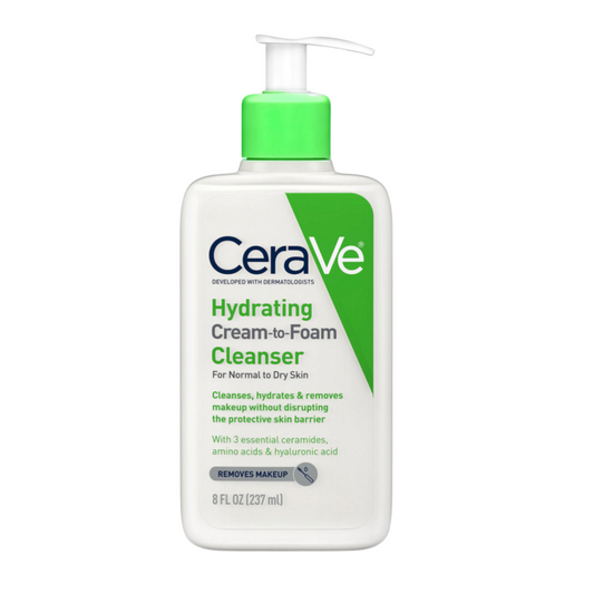 CeraVe Hydrating Cream-to-Foam Cleanser for Normal/Balanced to Dry Skin 237ml
