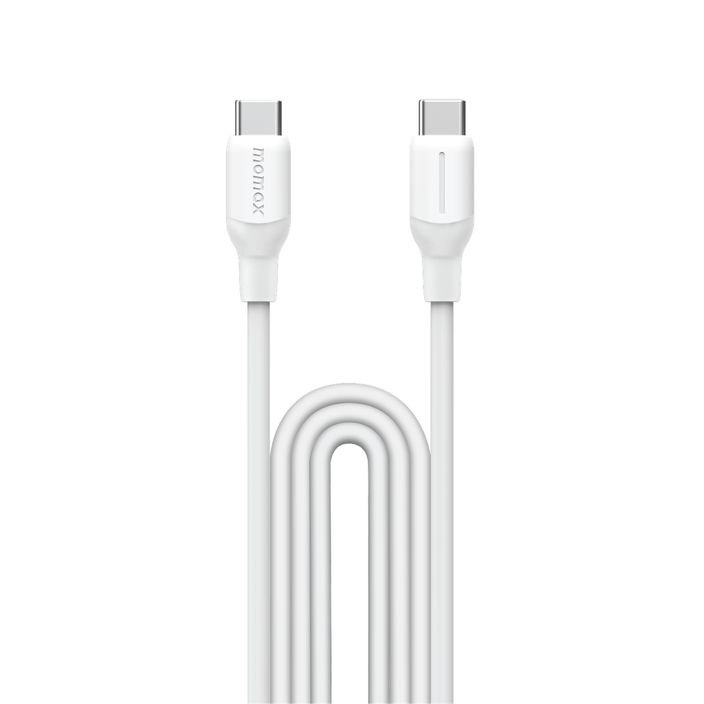 كابل 1-Link Flow 60 واط من USB-C إلى USB-C بطول 1.2 متر - أبيض