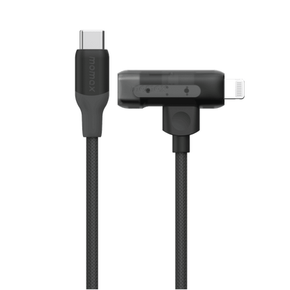 Two USB cables with different connectors on a white background