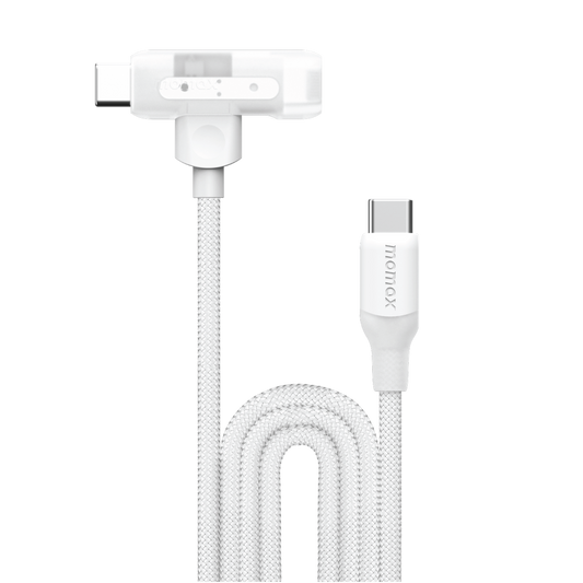 1-Link Flow Duo 2-in-1 USB-C To USB-C with Lightning Cable 1.5m - White