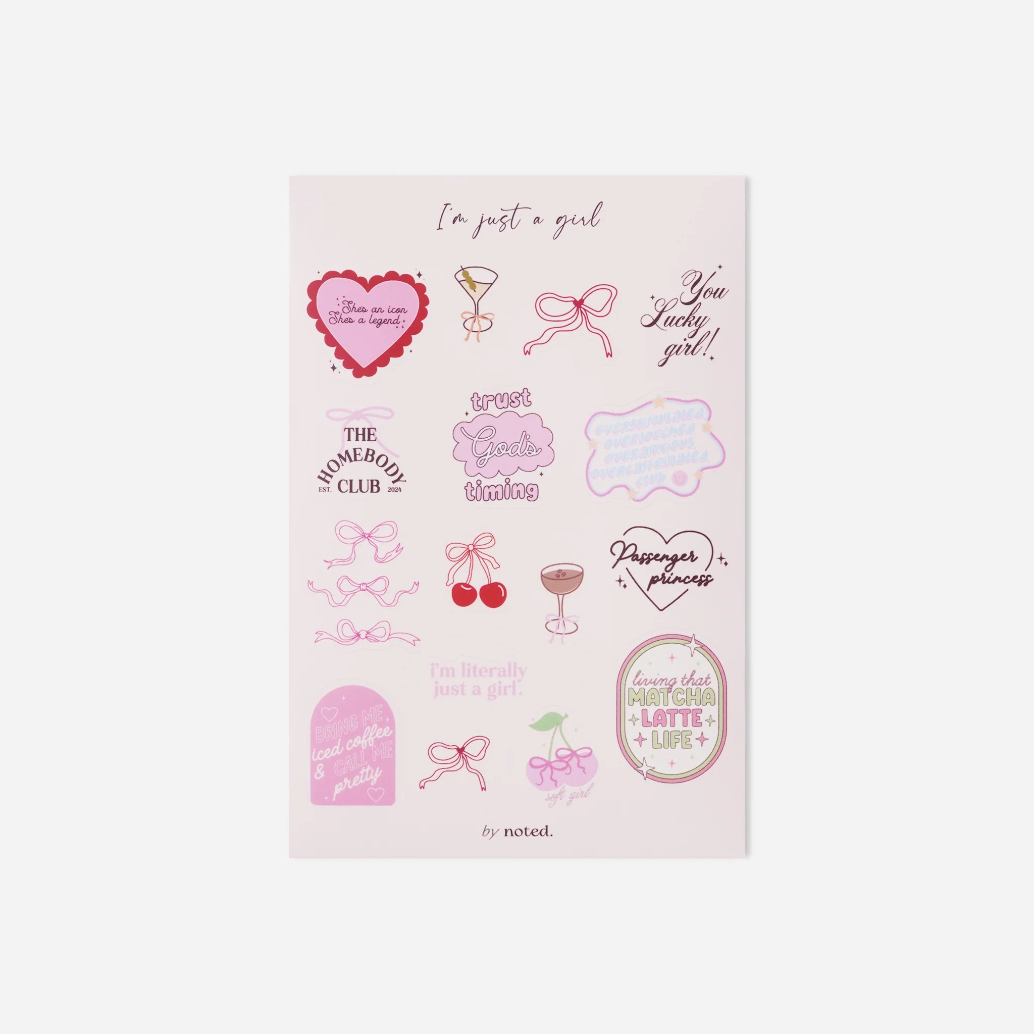 Sheet of temporary tattoos with various designs on a white background