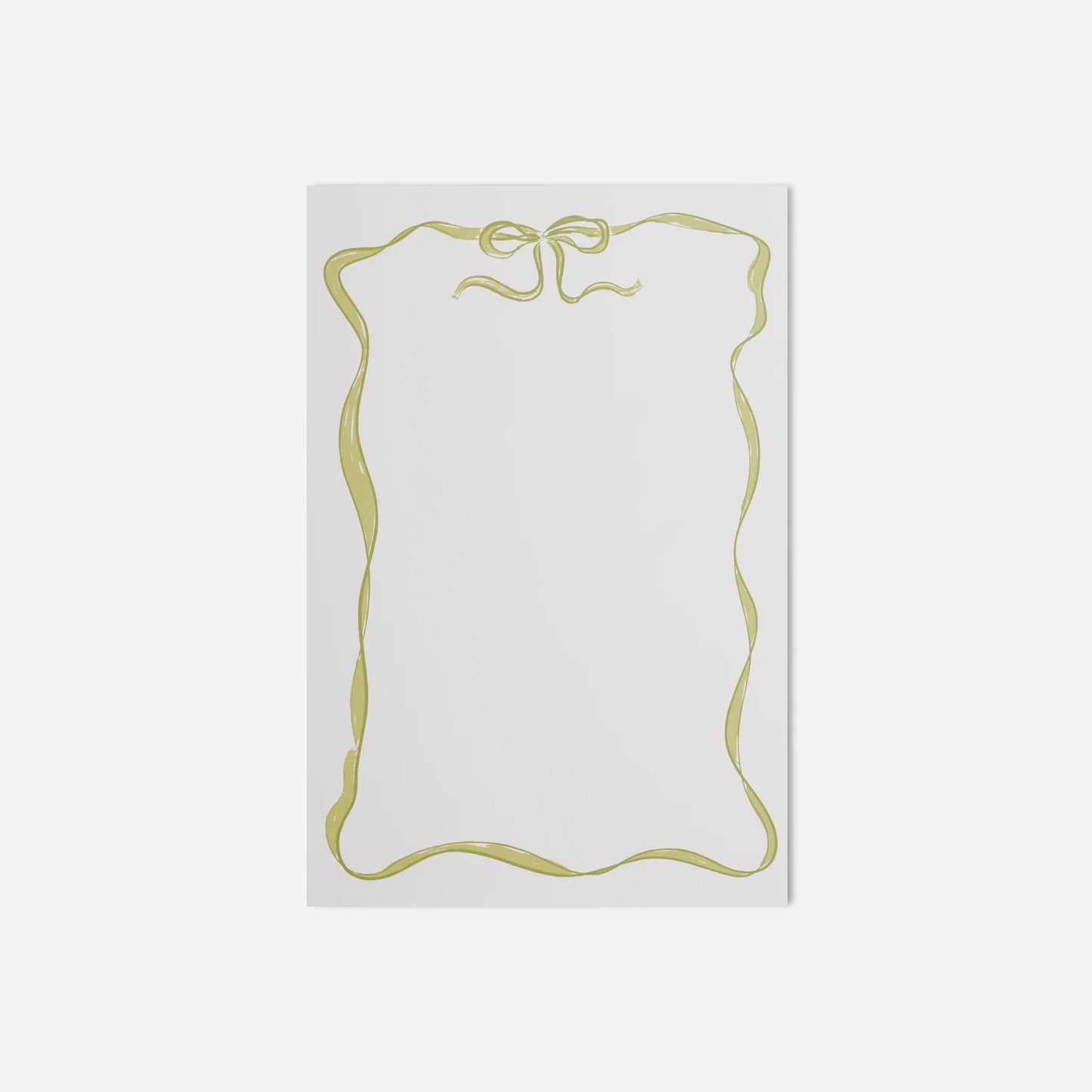 White card with gold decorative border on a white background