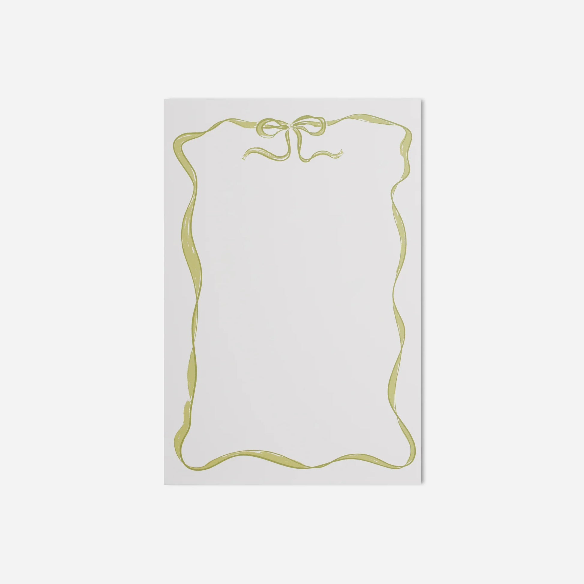 White card with gold decorative border on a white background