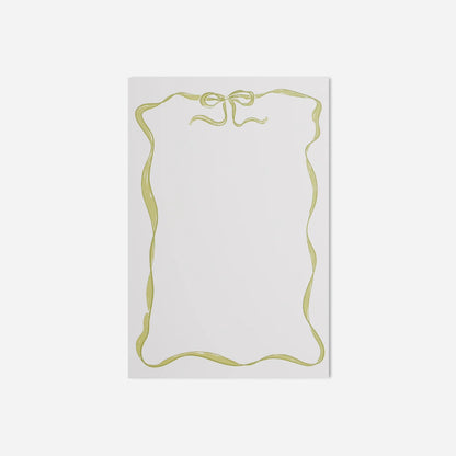 White card with gold decorative border on a white background