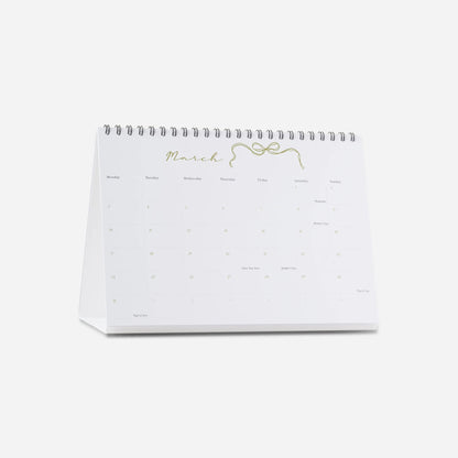 Calendar with March on a white background