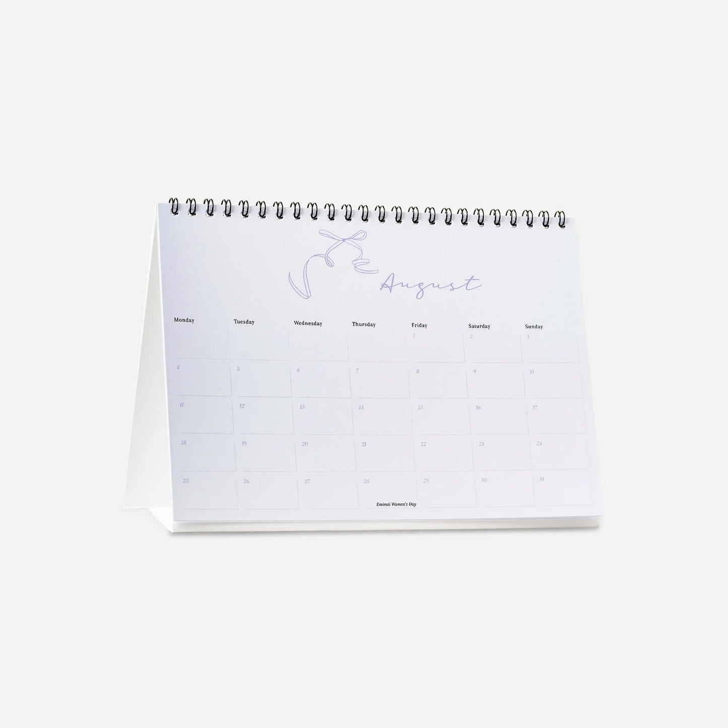 Calendar with a white background