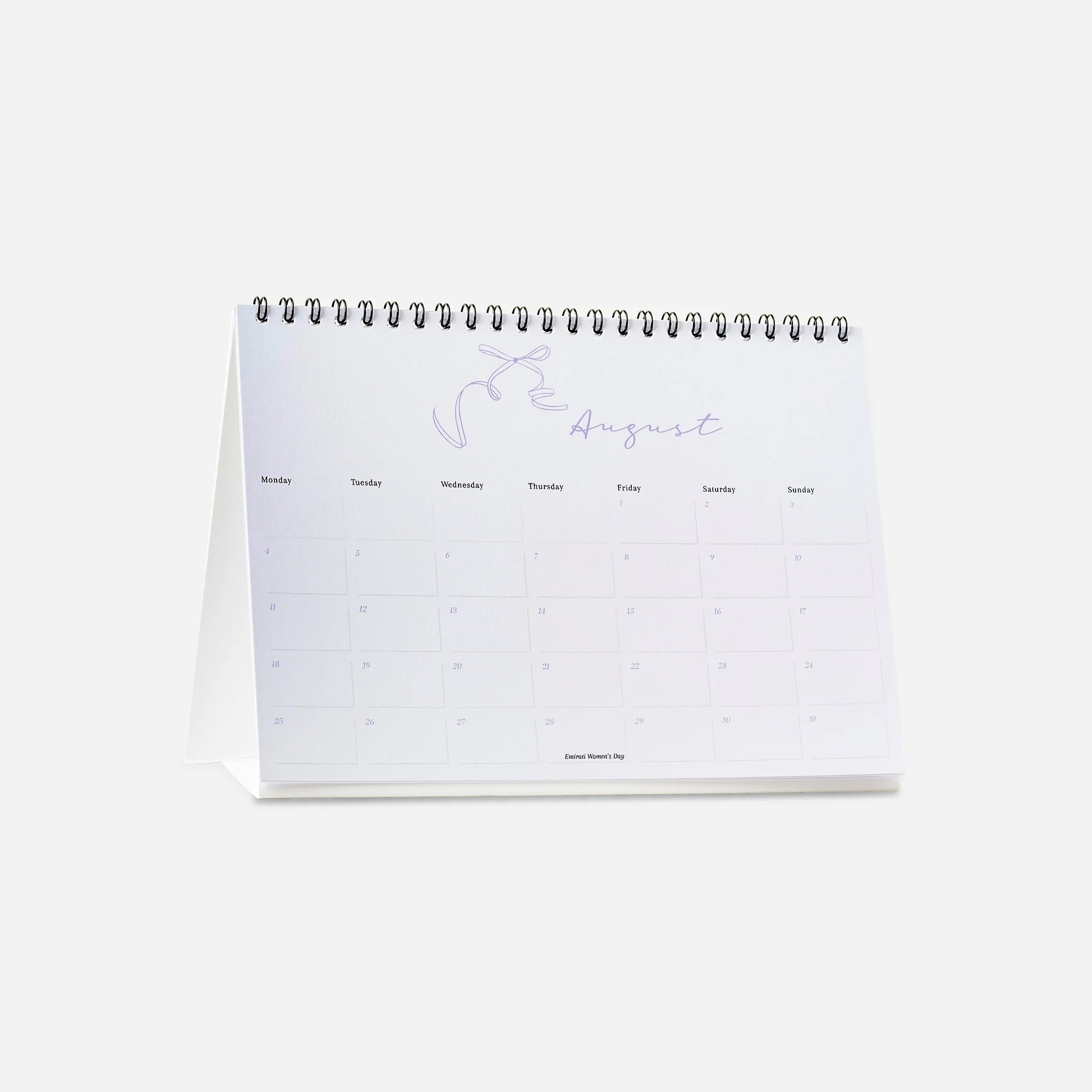 Calendar with a white background