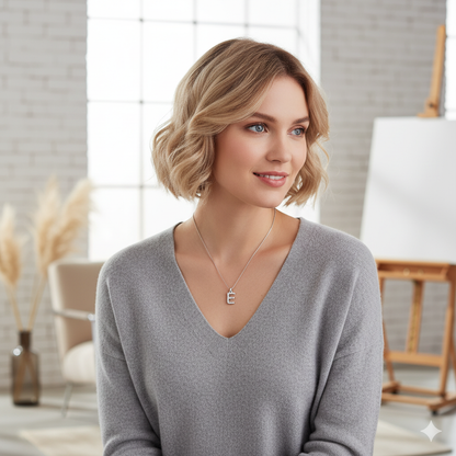 Alphabet Zirconia Necklace