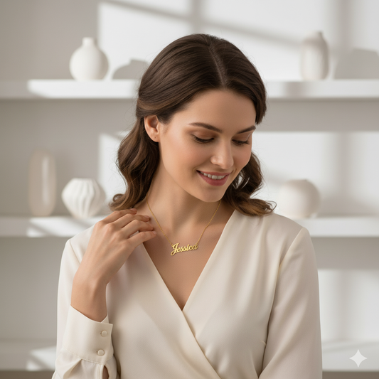 Brushed Name Necklace