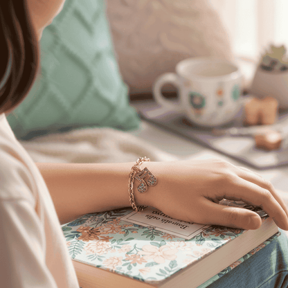 Person reading a book with a cup of tea on a table in a cozy setting