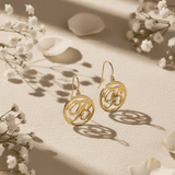 Cut Out Initial Drop Earrings