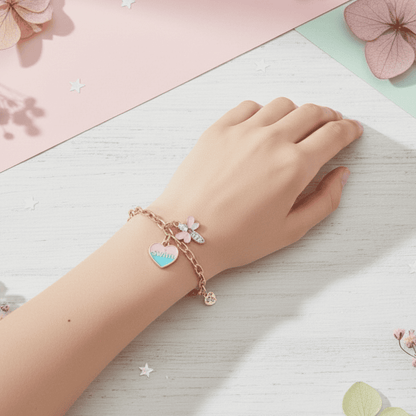 Hand with charm bracelet