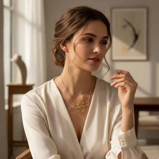 Delicate Engraved Heart Name Necklace