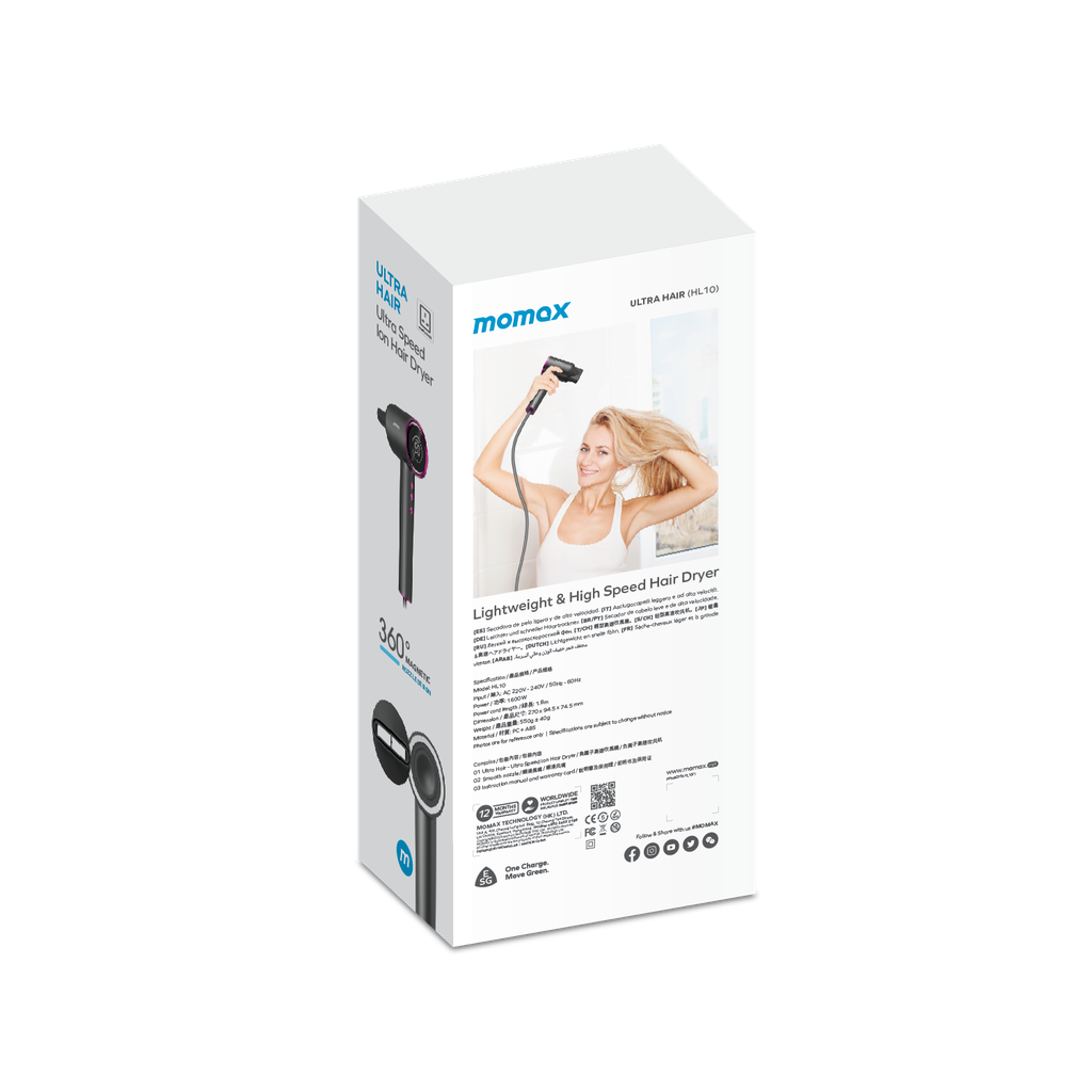 Momox Ultra Speed Ion Purple Hair Dryer