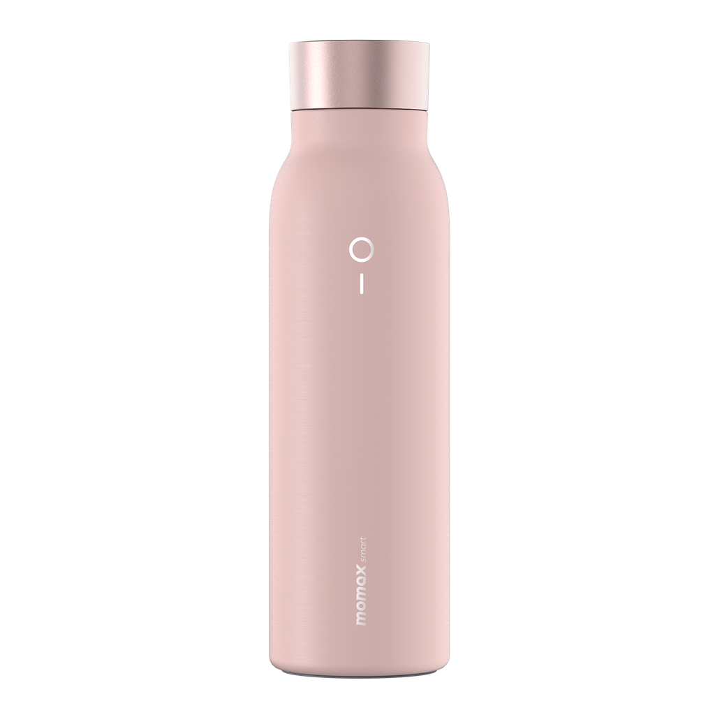 Pink water bottle on a transparent background