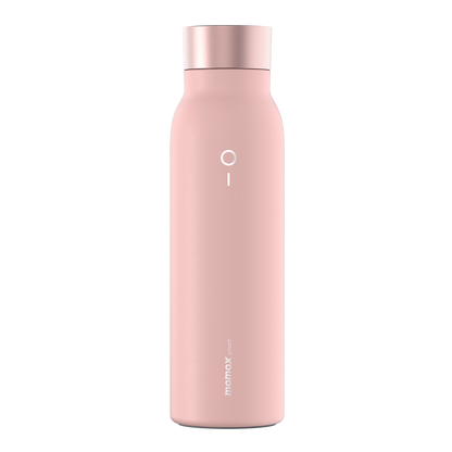 Pink water bottle on a transparent background