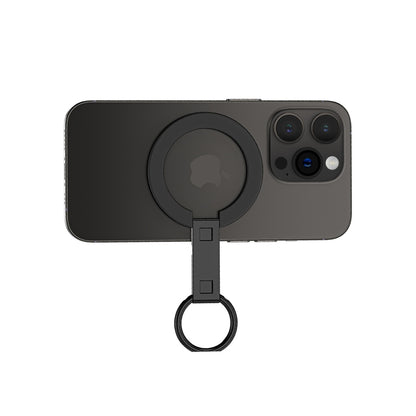 iPhone with ring stand with white background