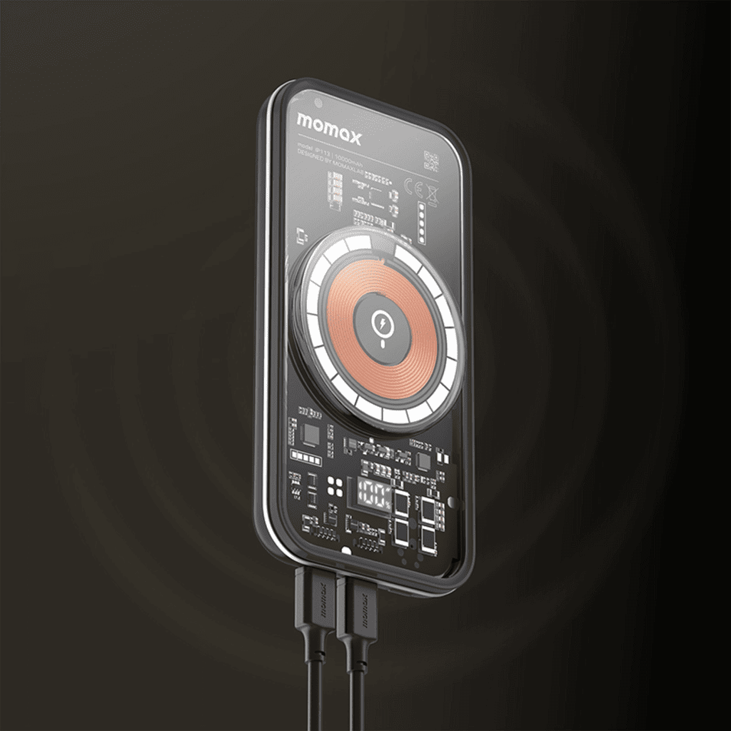 Electronic device with a circular dial and display on a dark background