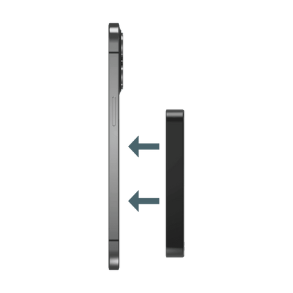 Illustration of a smartphone with a screen protector applied, showing arrows indicating the correct application direction.