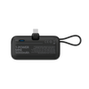 1-Power Mini 5000mAh 3-in-1 Power Bank with USB-C Plug - Black