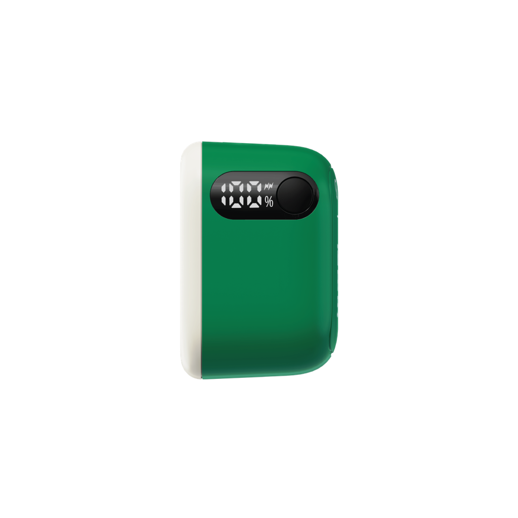 1-باور بانك ميني 5000 مللي أمبير 3 في 1 مع قابس USB-C - أخضر