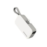 Momax Power Mini 5000mAh 3-in-1 Power Bank with Lightning Plug - White