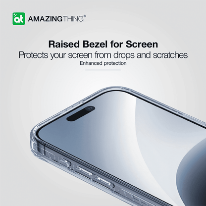 Phone screen protector with 'Amazing Thing' branding on a light gray background