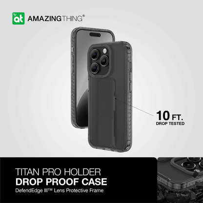 Black drop proof case with 'Amazing Thing' branding on a gray background