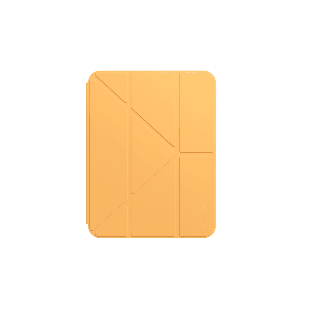 Yellow geometric-patterned product on a white background