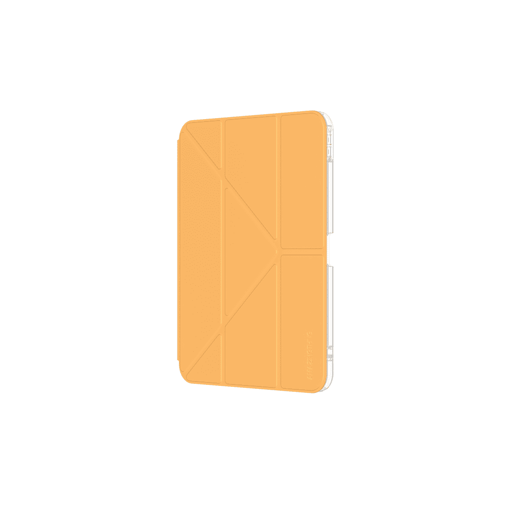 Yellow tablet case on a white background