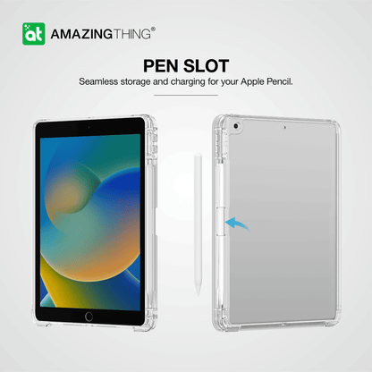 Tablet case with pen slot feature on a white background, featuring the 'Amazing Thing' brand.