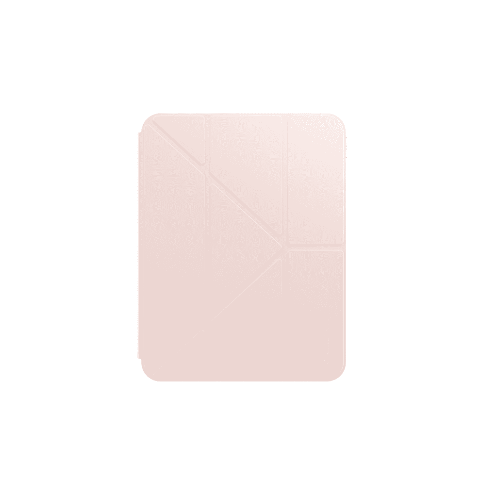 Light pink square napkin on a white background